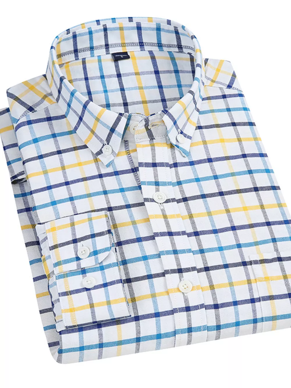 Men's Full Size Plaid Long Sleeve Shirt Plus Size, image 8