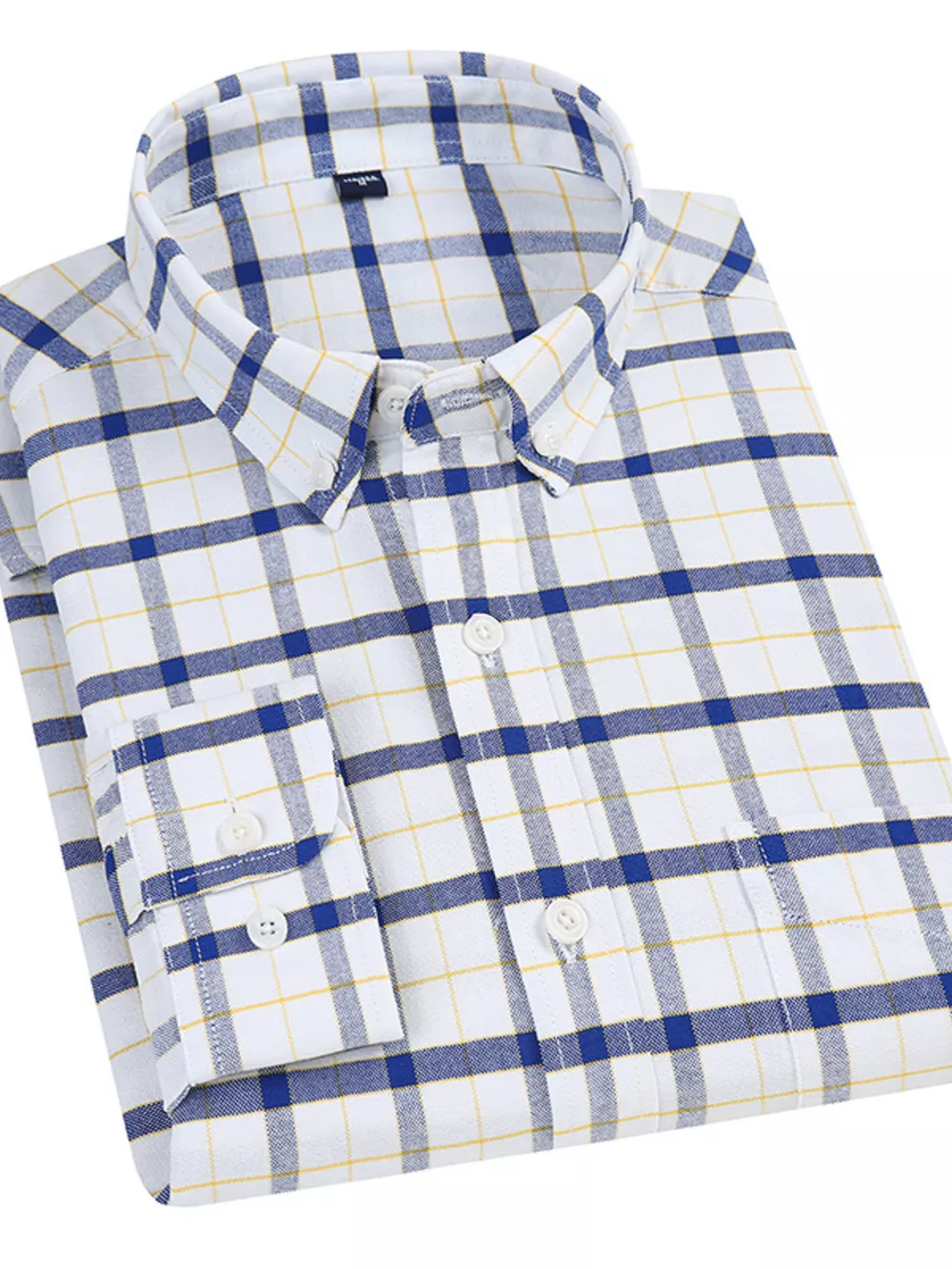 Men's Full Size Plaid Long Sleeve Shirt Plus Size, image 6