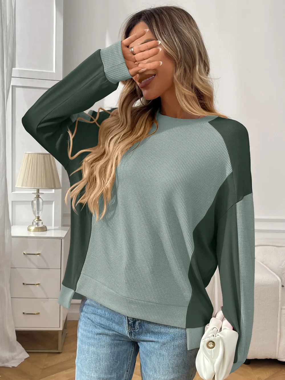 Color Block Long Sleeve Sweatshirt, image 12