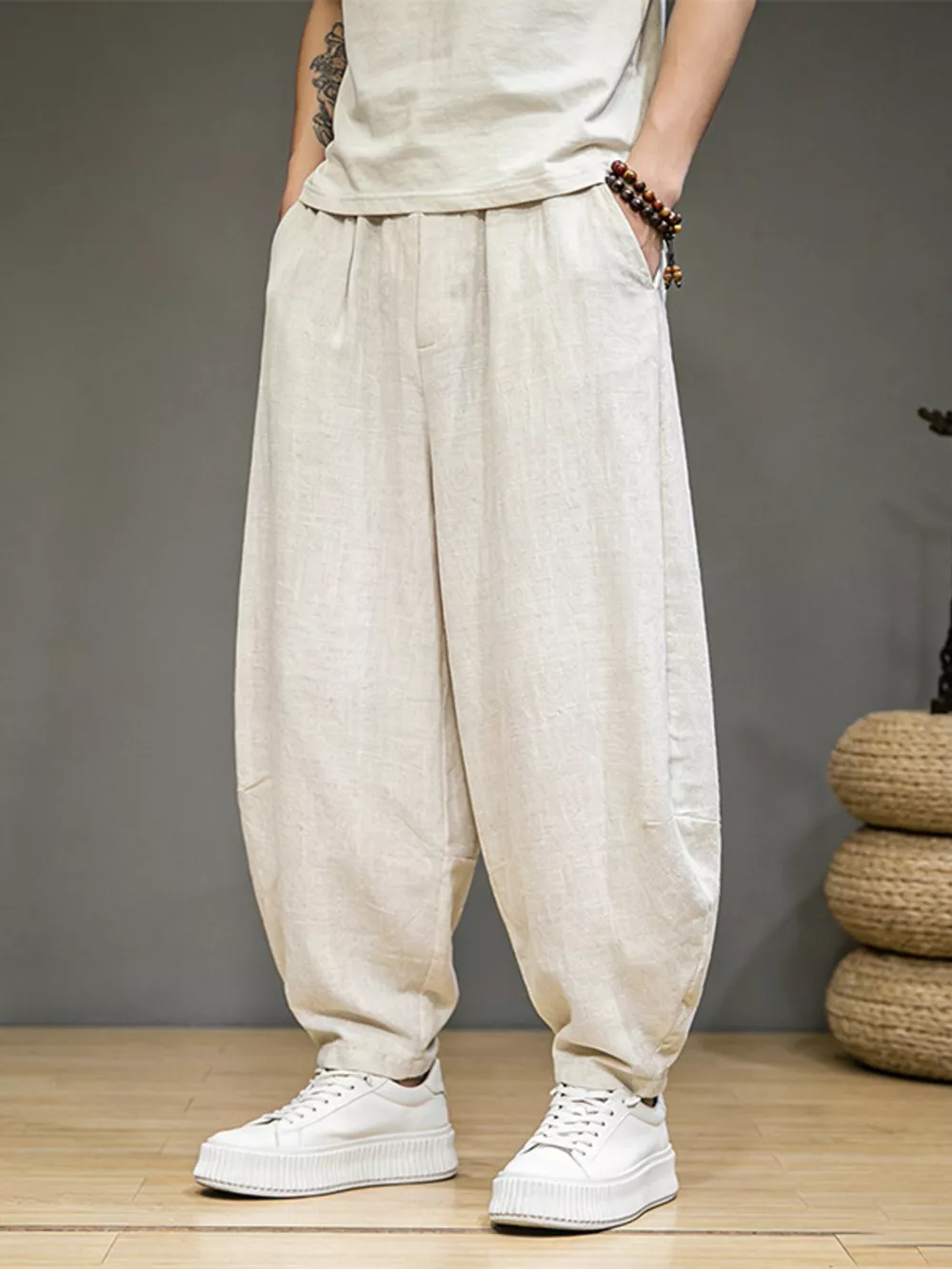 Men's Plus Size Loose Fit Pants with Pockets, image 2