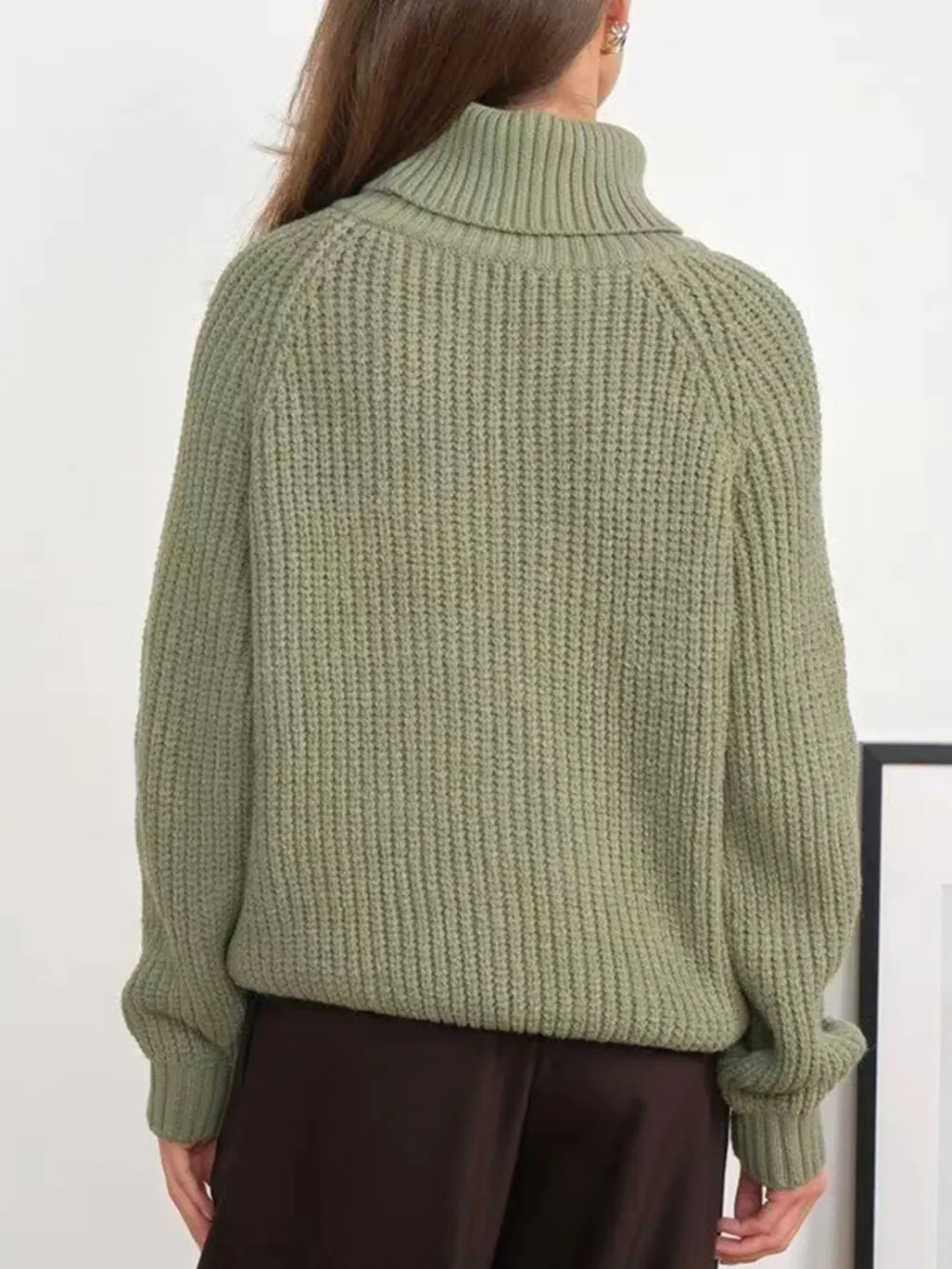 Turtleneck Long Sleeve Sweater, image 3
