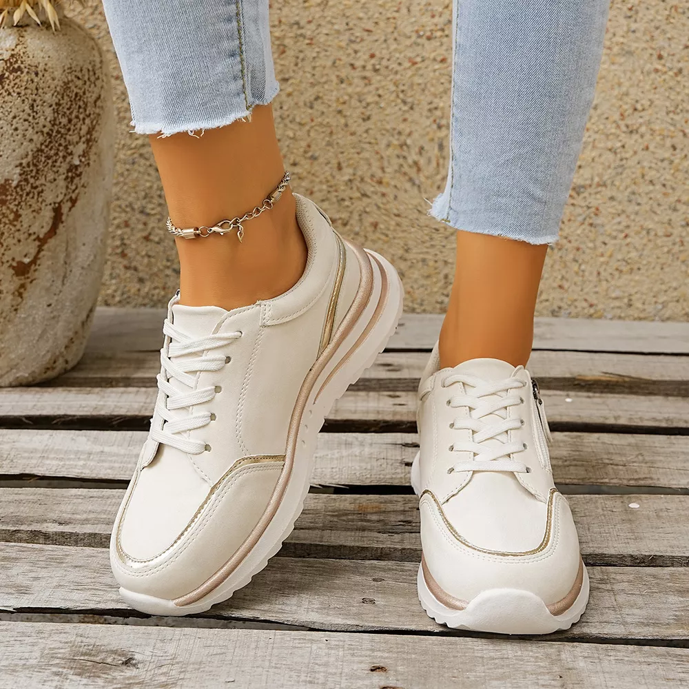 Round Toe Lace Up Sneakers, image 6