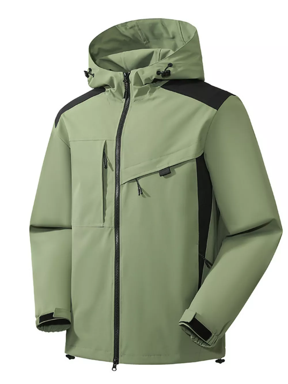 Men's Full Size Waterproof Hooded Zip Up Jacket Plus Size, image 5