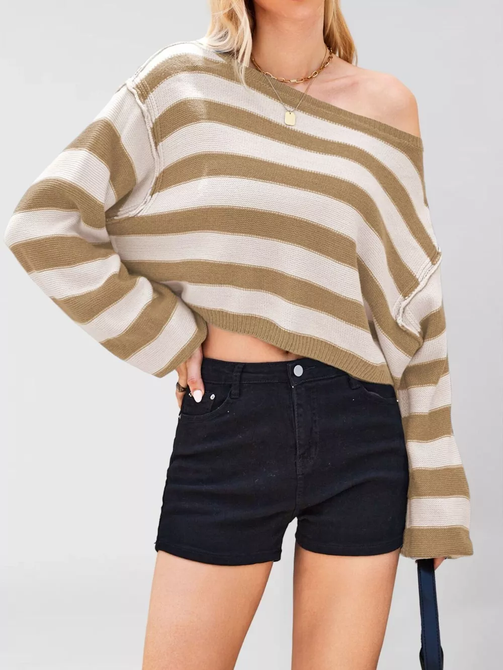 Striped Boat Neck Sweater, image 5
