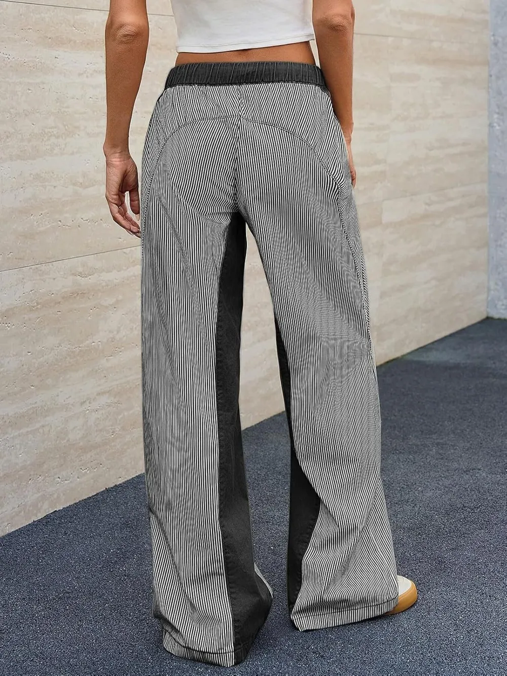 Striped Wide Leg Jeans, image 15