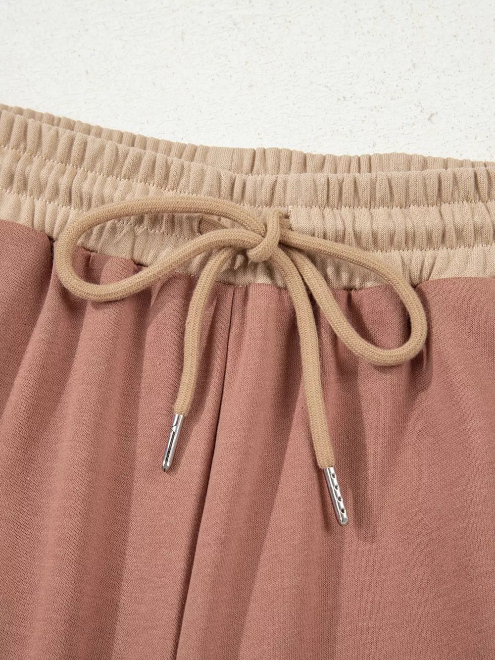 Color Block Long Sleeve Crop Top Drawstring Pant Set, image 10