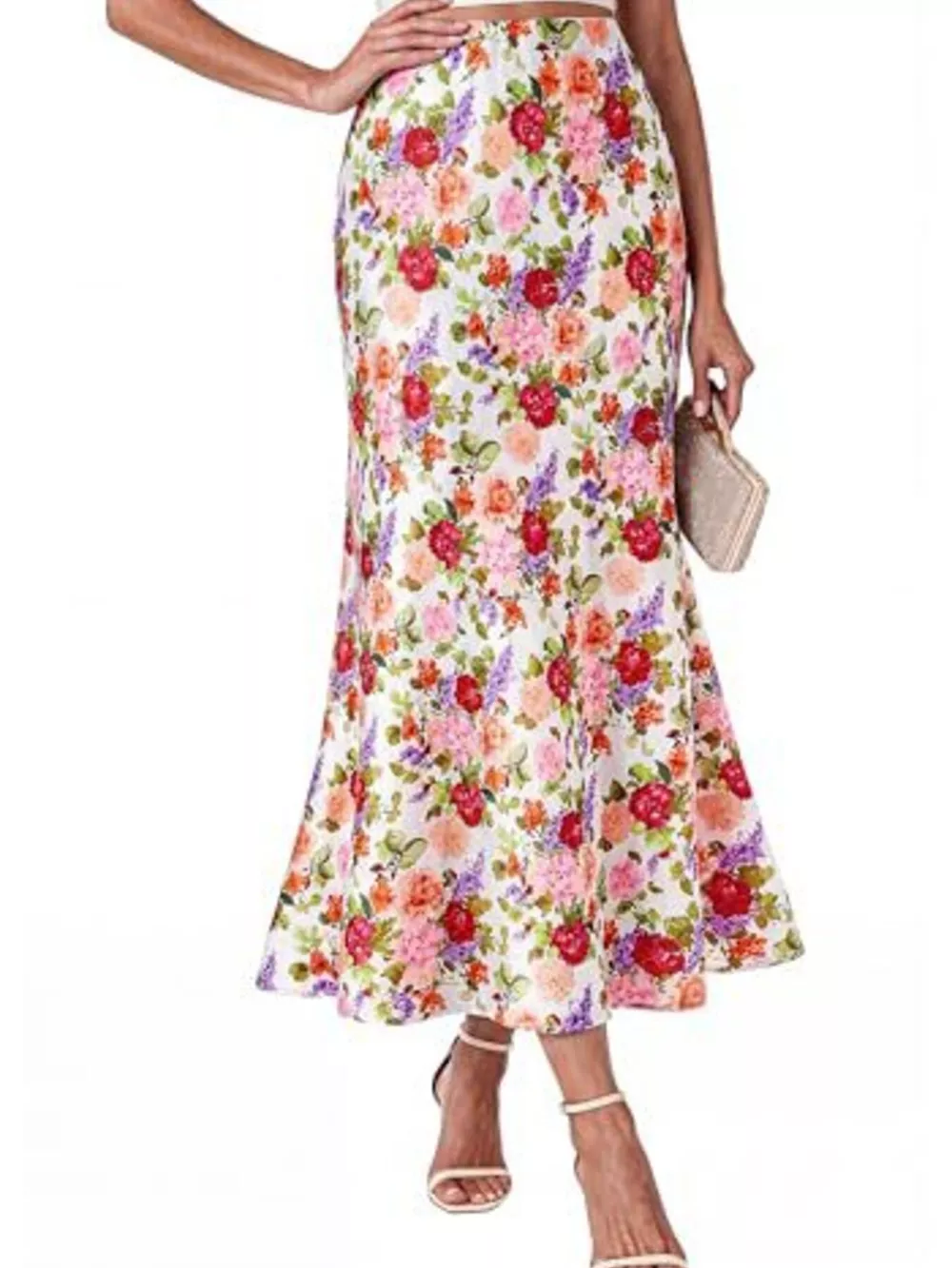 High-Waisted Mermaid Midi Skirt, image 2