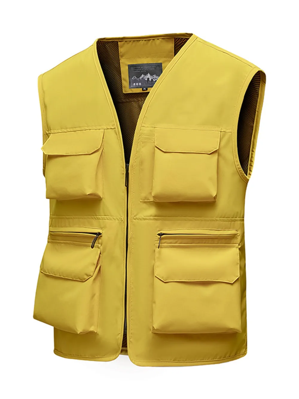 Men's Full Size Multi-Pocket Zip Up Vest Plus Size, image 3