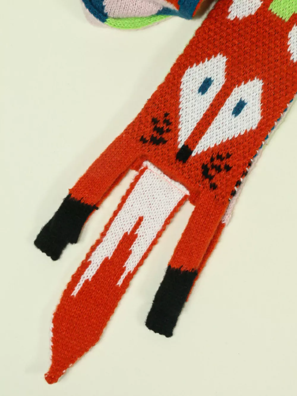 Knitted Fox Pattern Scarf, image 8