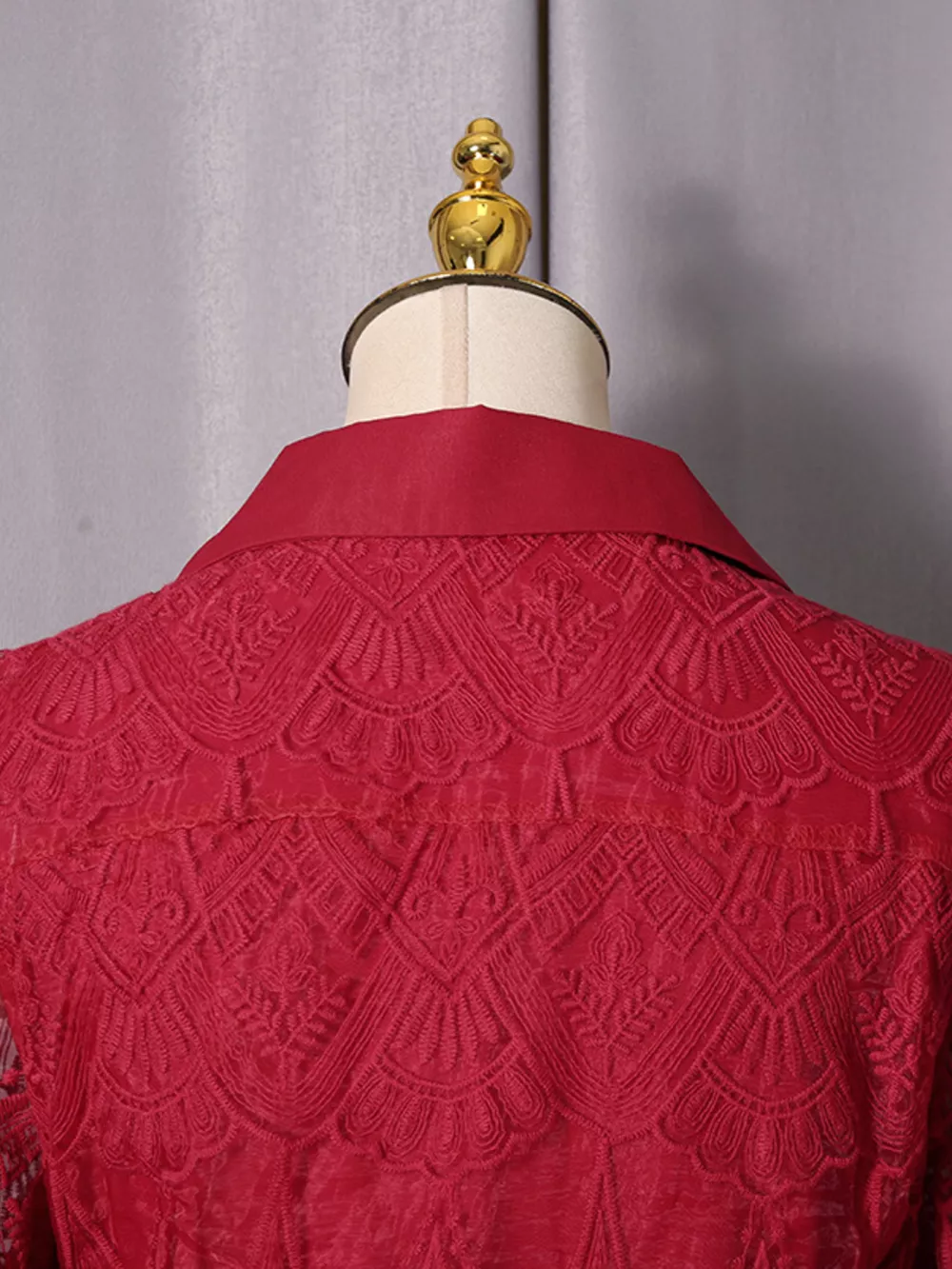 Lace Button Front Midi Dress, image 11