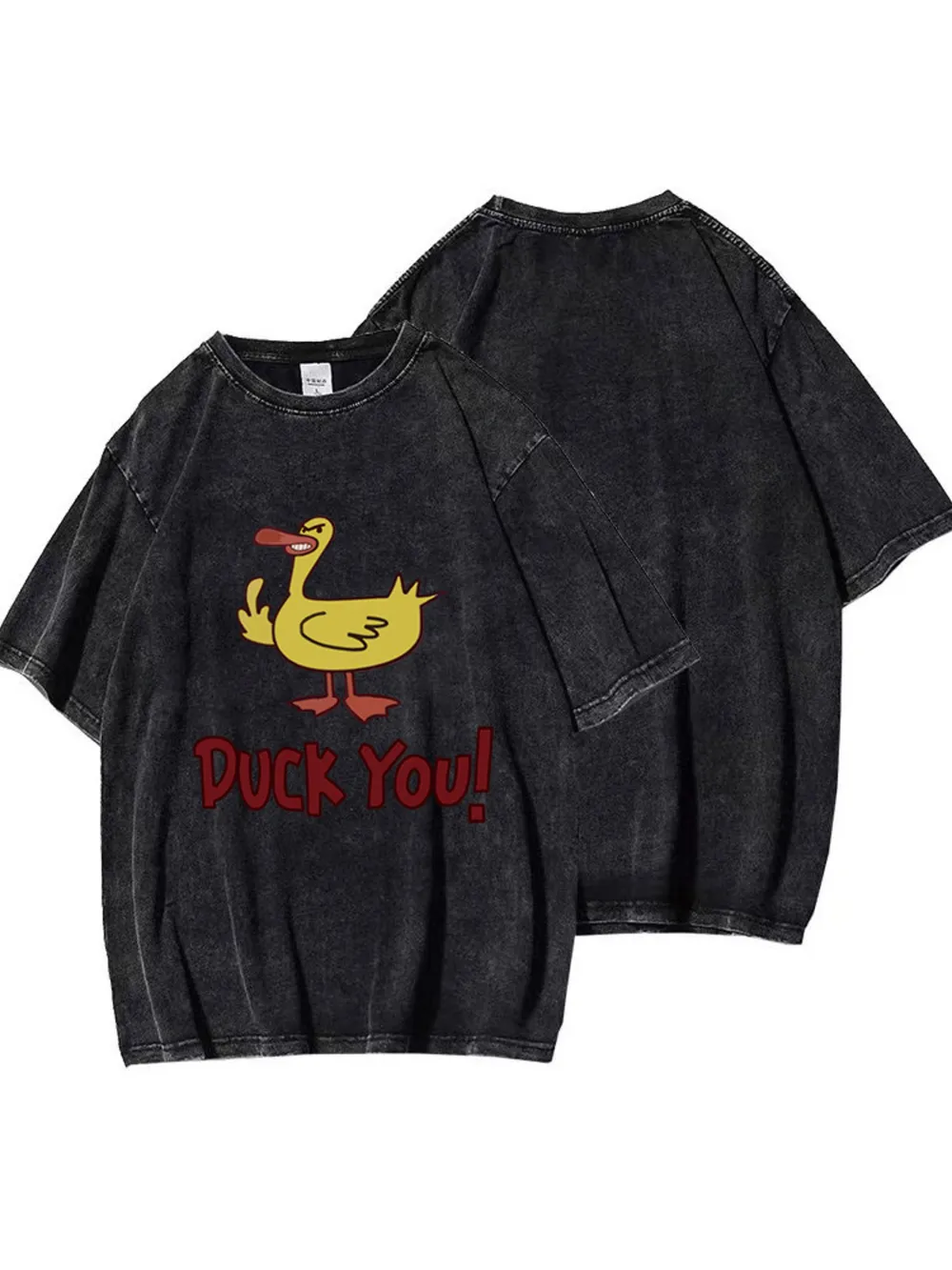 Duck Graphic Oversized Round Neck T-Shirt, image 3