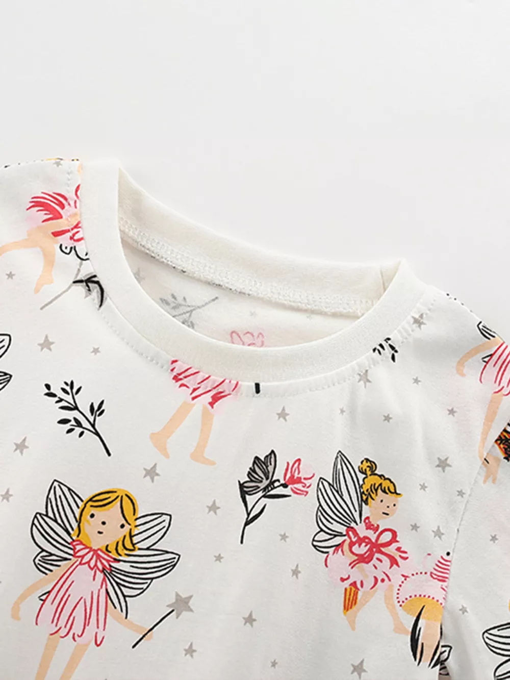 Children's Fairy Print Short Sleeve Tee and Shorts Set, image 5
