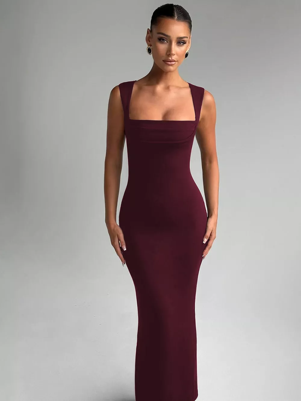 Square Neck Sleeveless Maxi Dress, image 16