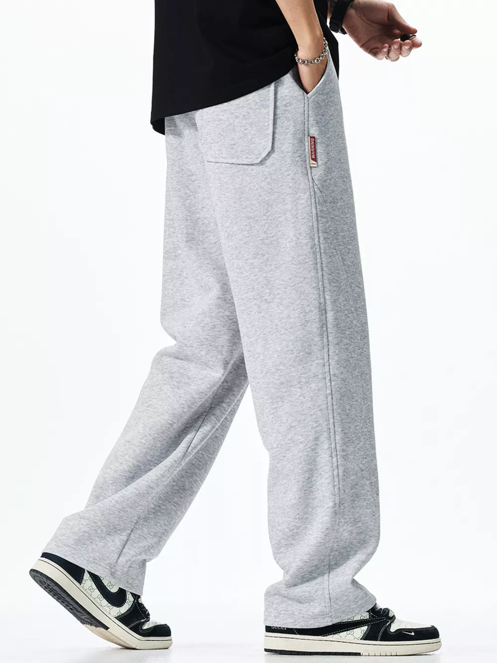Men's Plus Size Casual Loose-Fit Drawstring Sweatpants, image 3