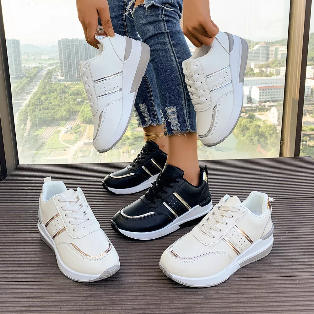 Round Toe Lace Up Sneakers, image 2