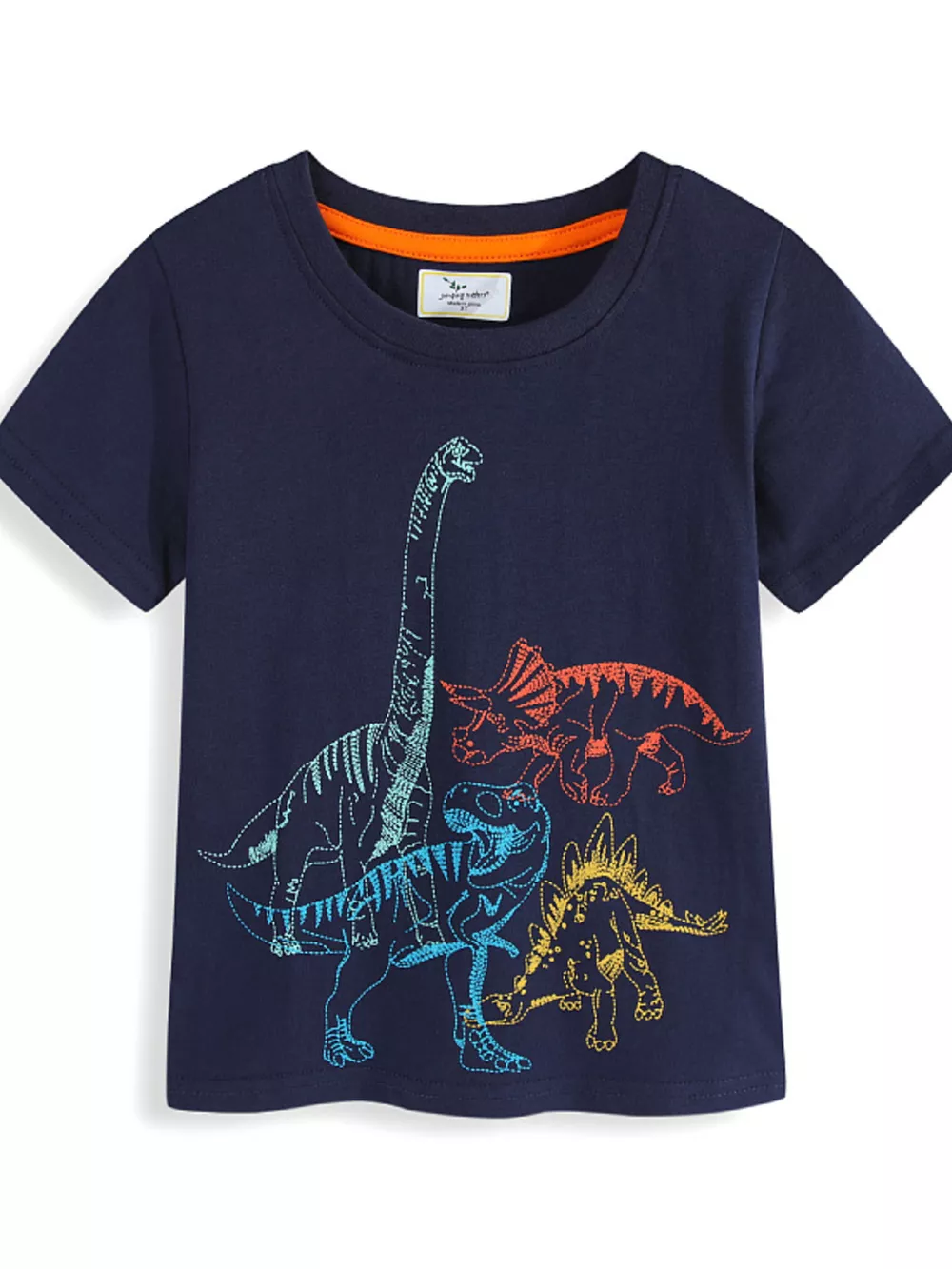 Children's Dinosaur Graphic Crew Neck Short Sleeve T-Shirt, image 2