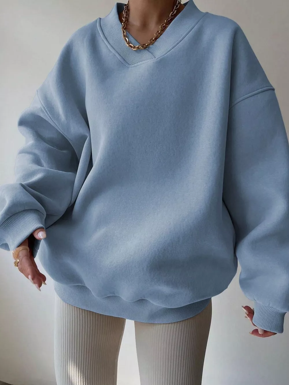 Dropped Shoulder Long Sleeve Oversized Sweatshirt, image 16