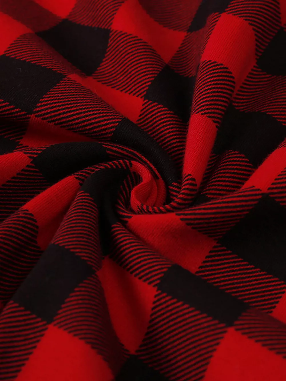 Children's Plaid Ruffle Hem Long Sleeve Dress, image 8