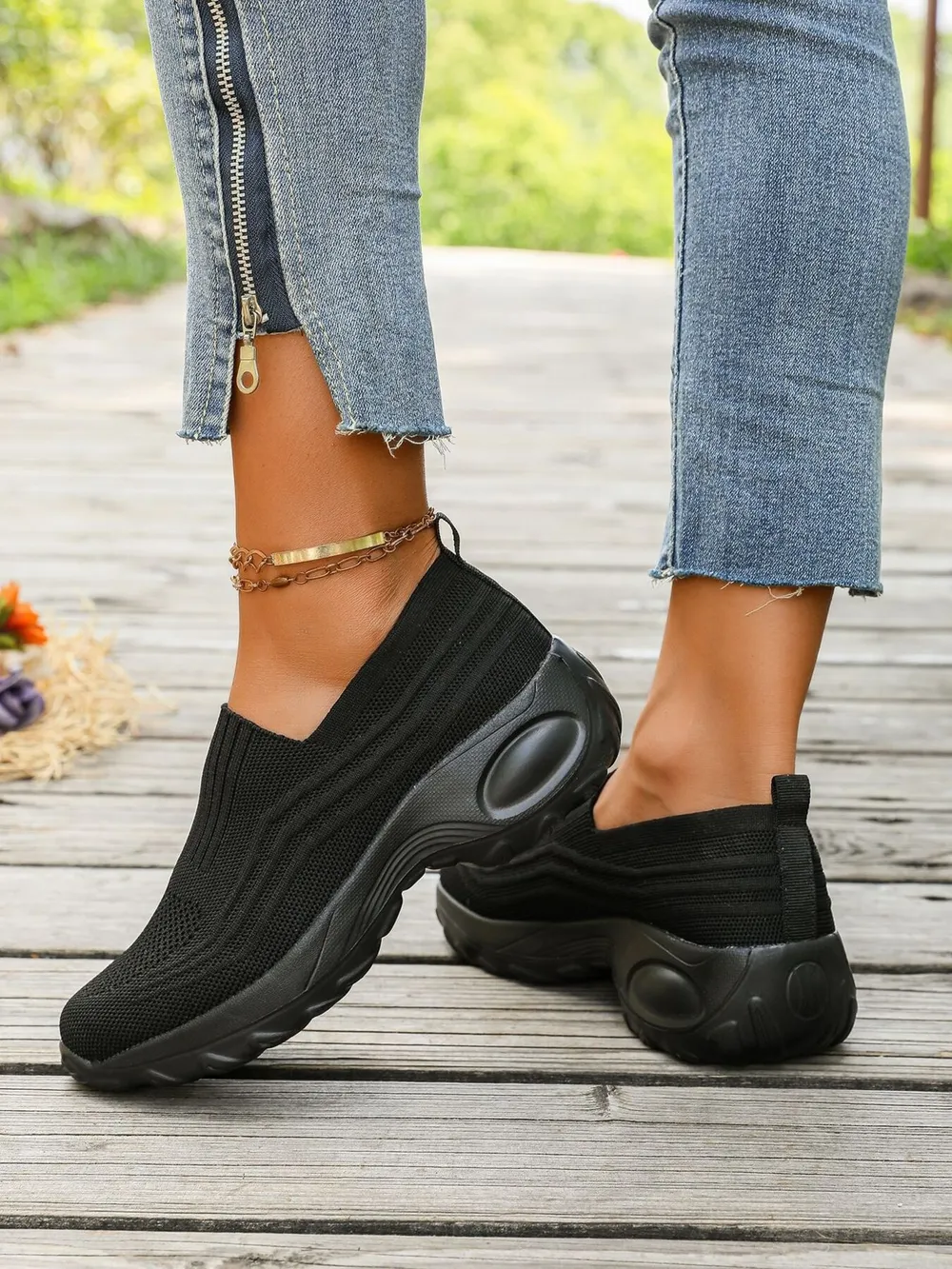Round Toe Mesh Sneakers, image 5