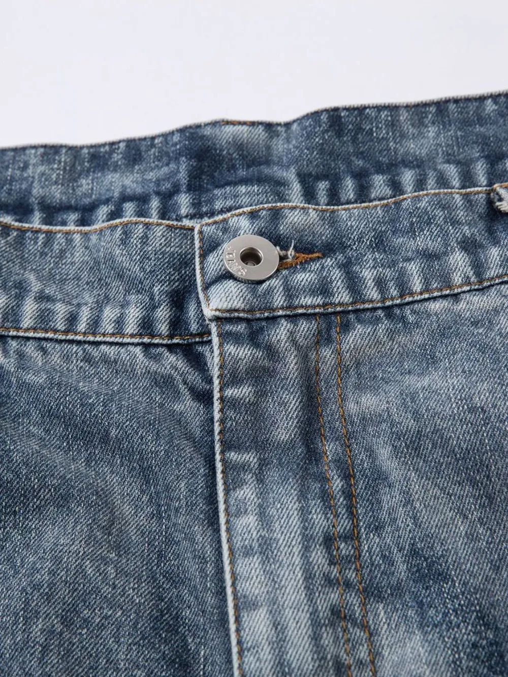 Men's Ruched Wide Leg Jeans, image 6