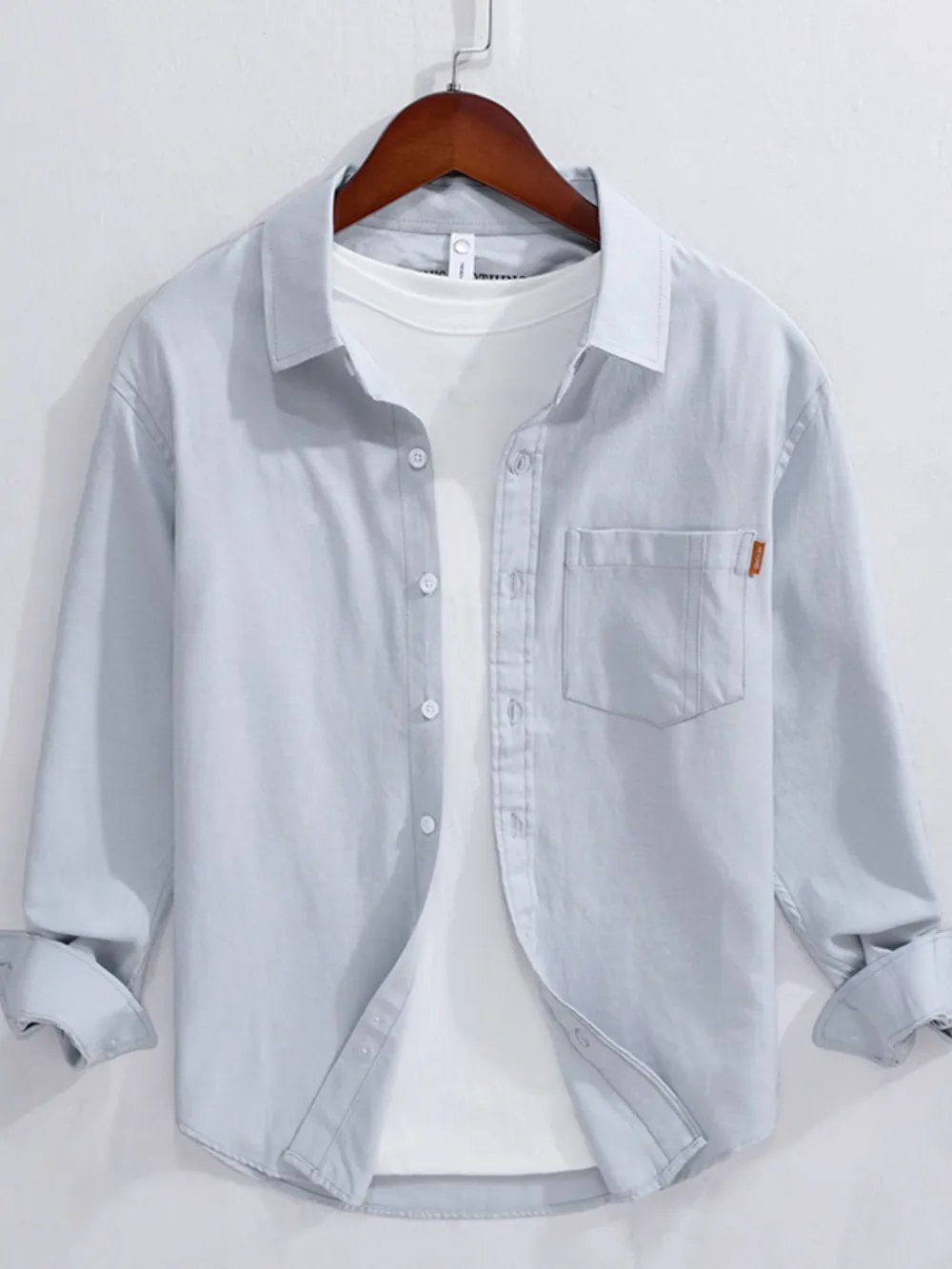 Men's Button Up Long Sleeve Shirt, image 2