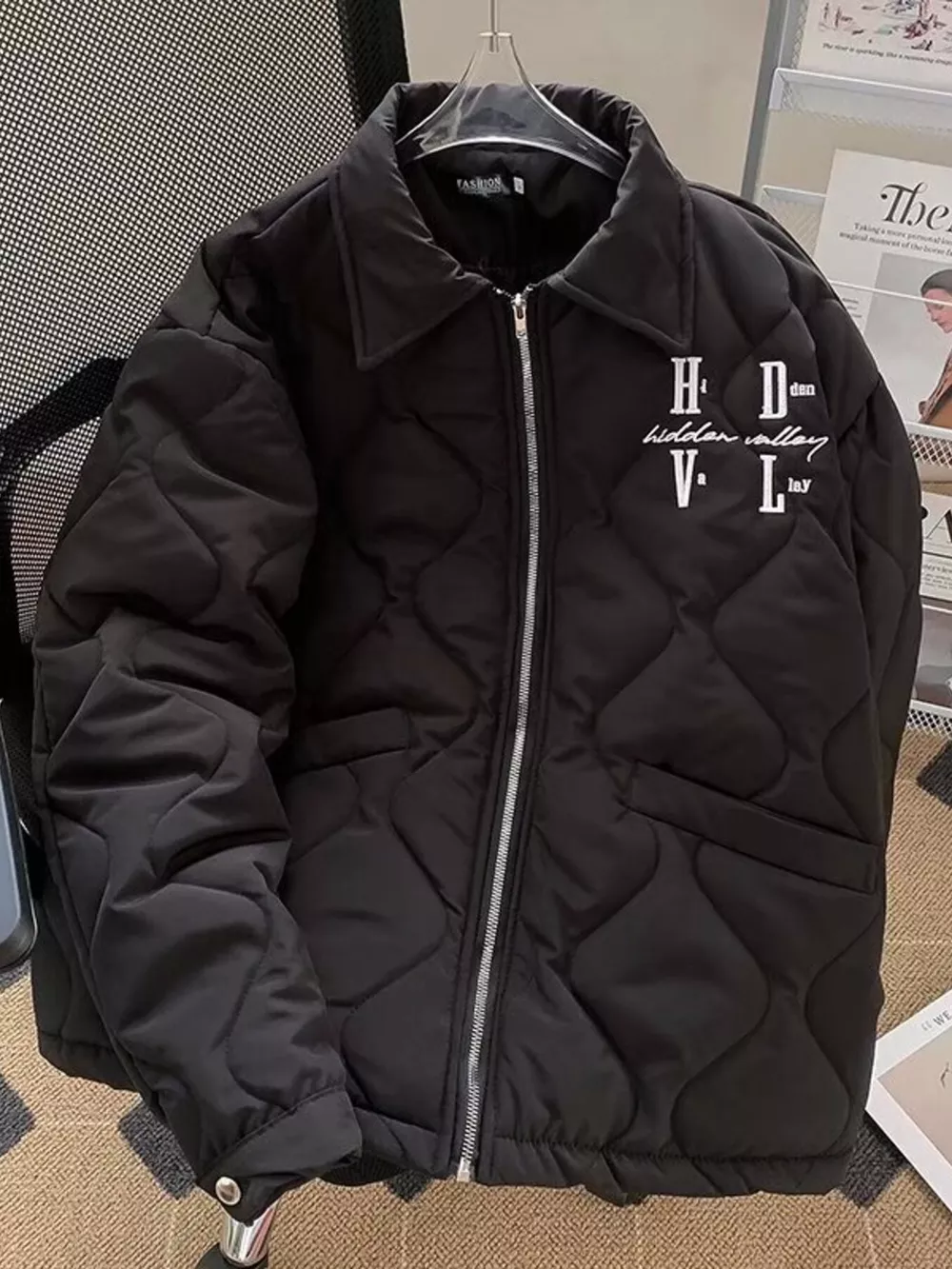 Men's Plus Size Quilted Zip-Up Outerwear
