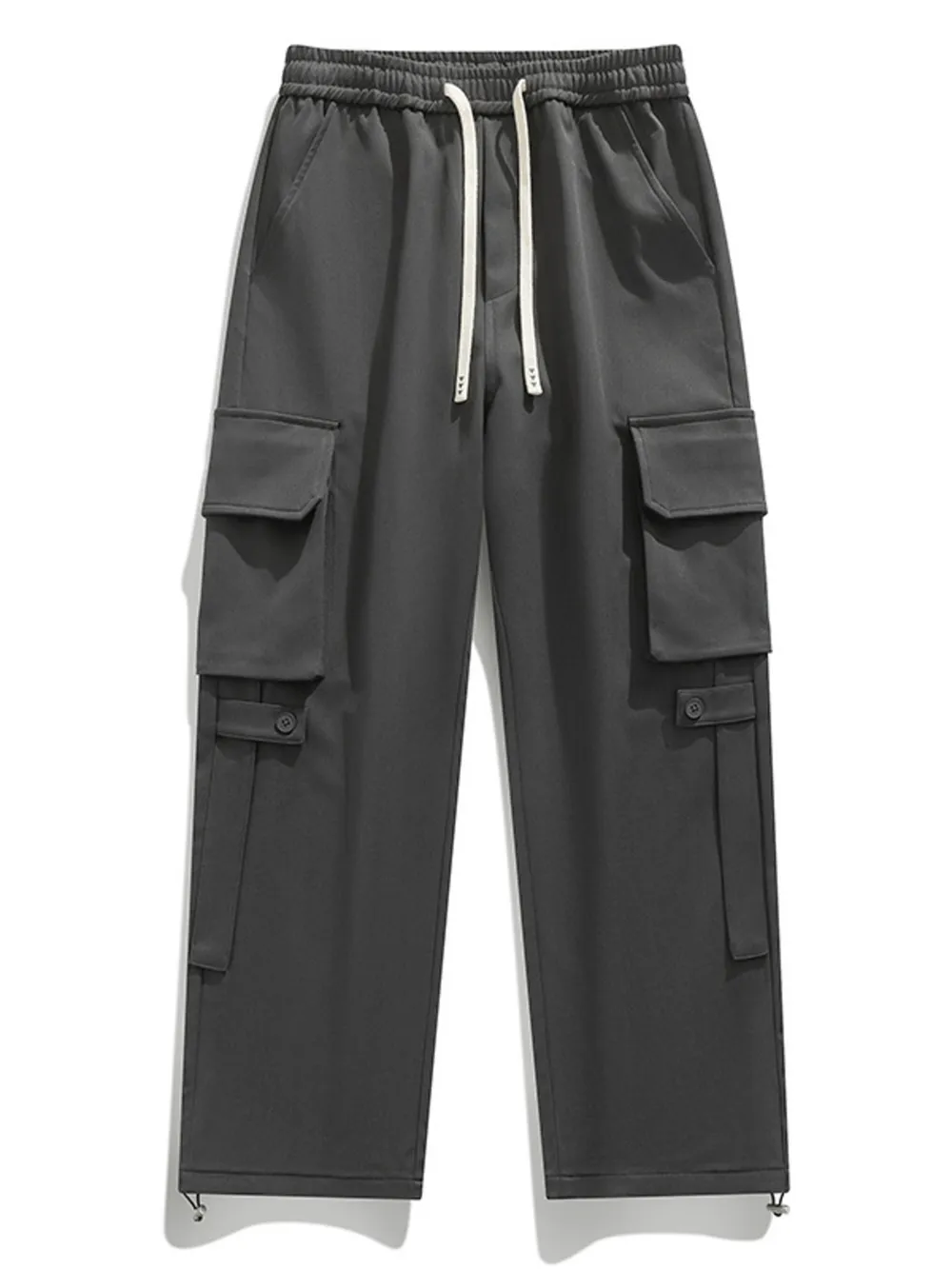 Men's Plus Size Loose Fit Cargo Pants with Drawstring, image 6