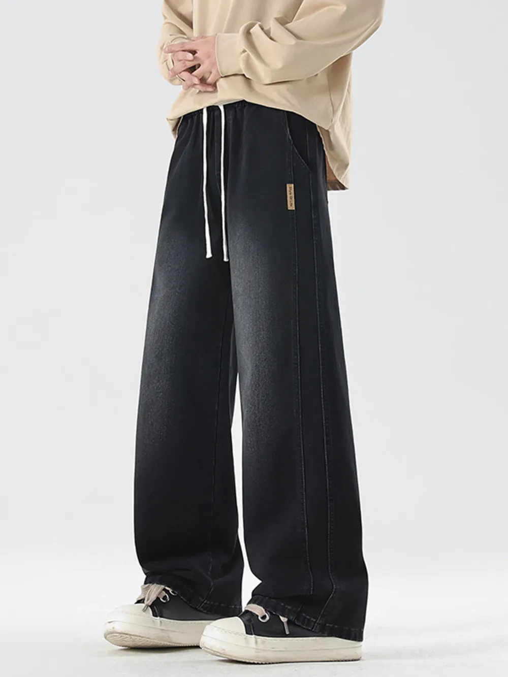 Men's Full Size Wash Wide Leg Jeans Plus Size, image 13