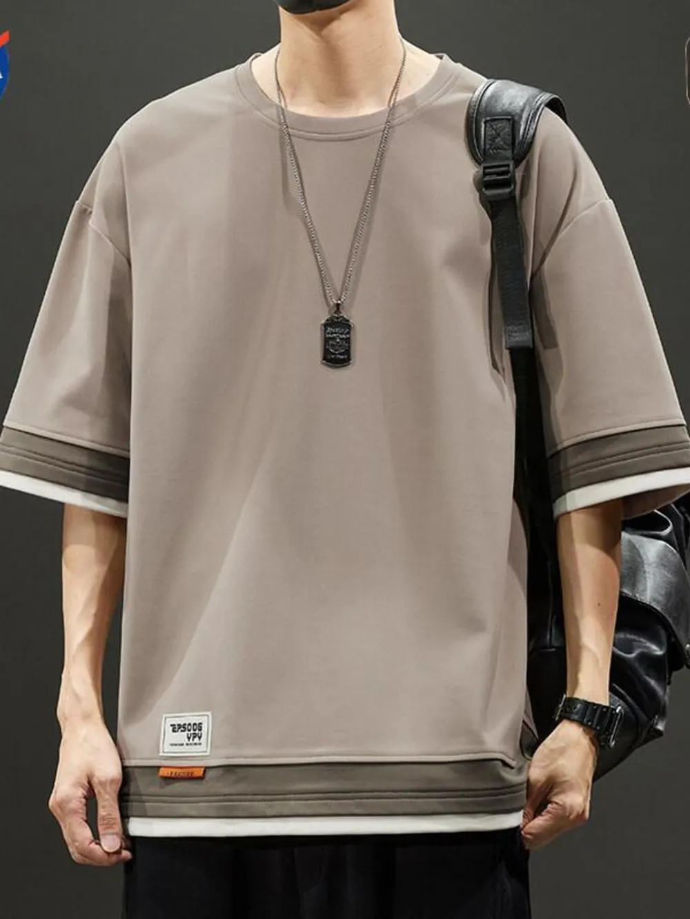 Men's Plus Size Casual Loose Fit Short Sleeve T-Shirt, image 3