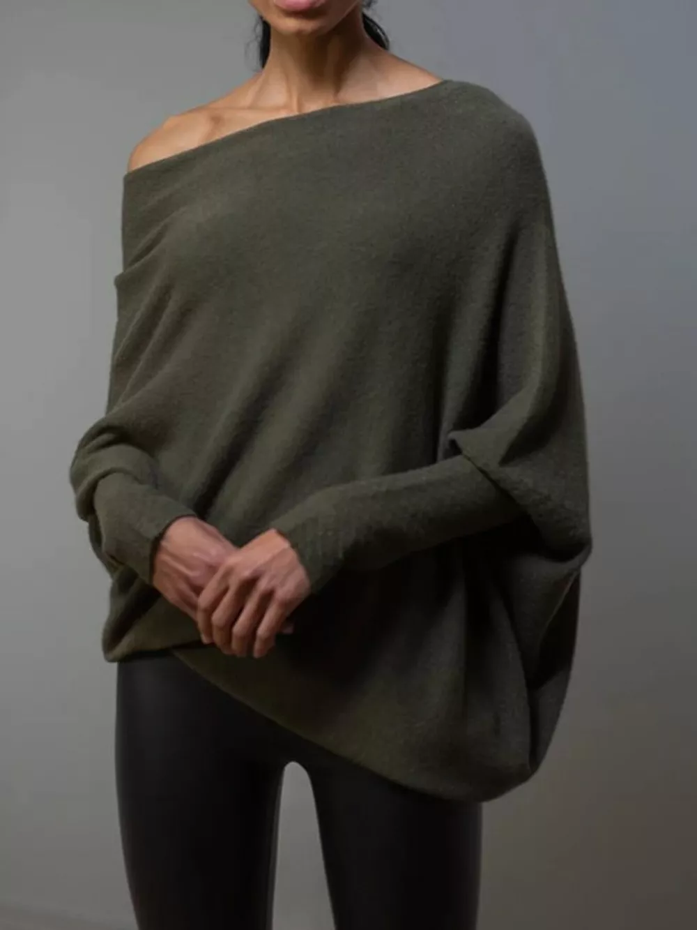 Boat Neck Long Sleeve Sweater, image 14