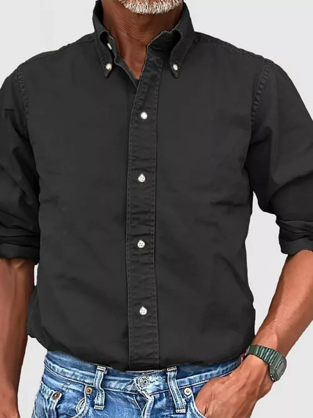 Men's Full Size Casual Button-Down Shirt Plus Size, image 10