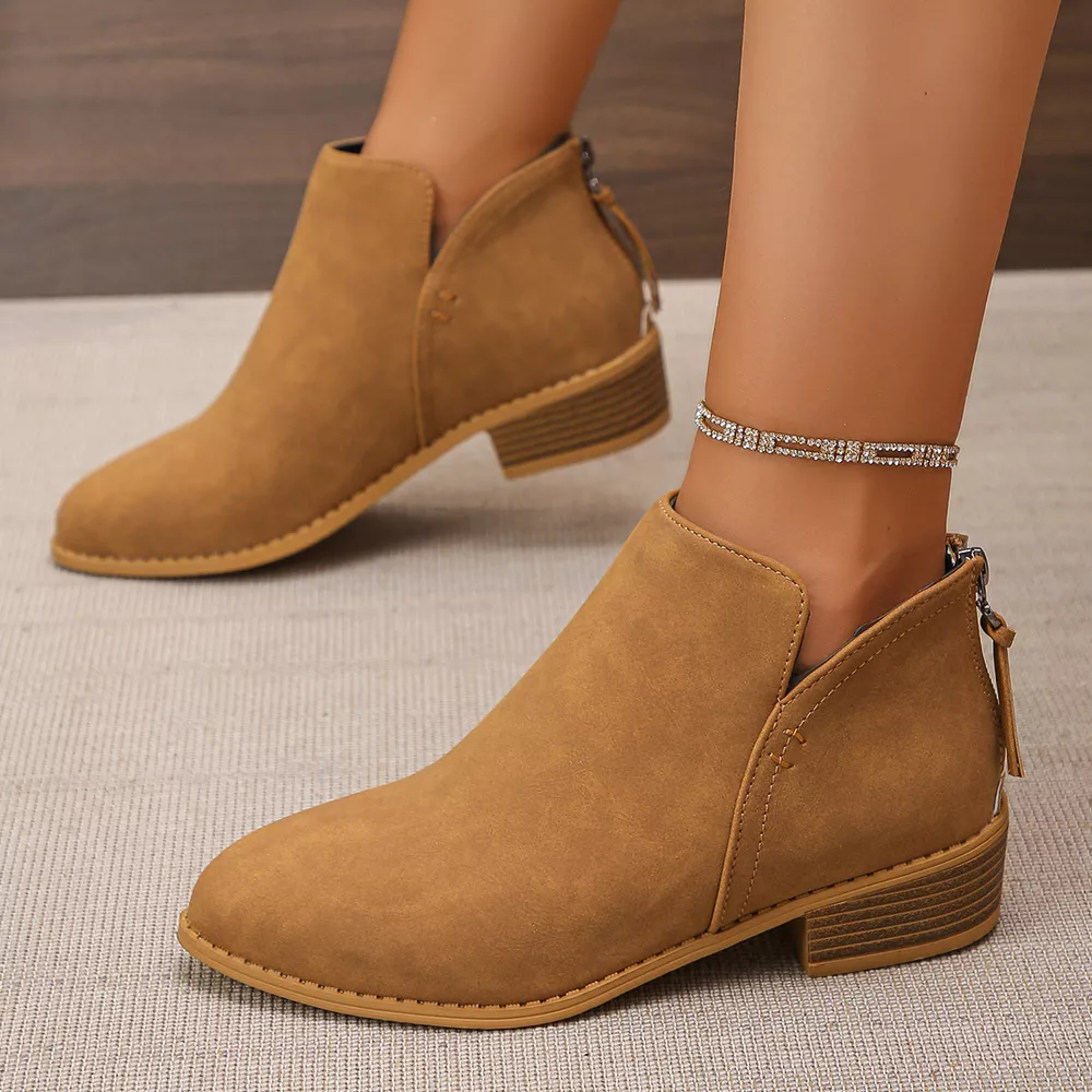 Point Toe Block Heels Boots, image 6