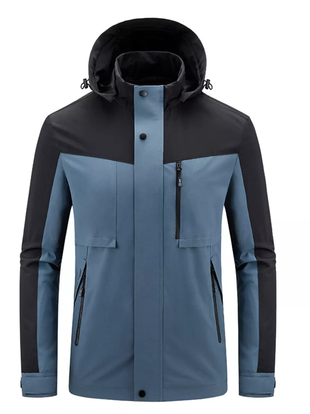 Men's Plus Size Two-Tone Hooded Outdoor Jacket, image 2