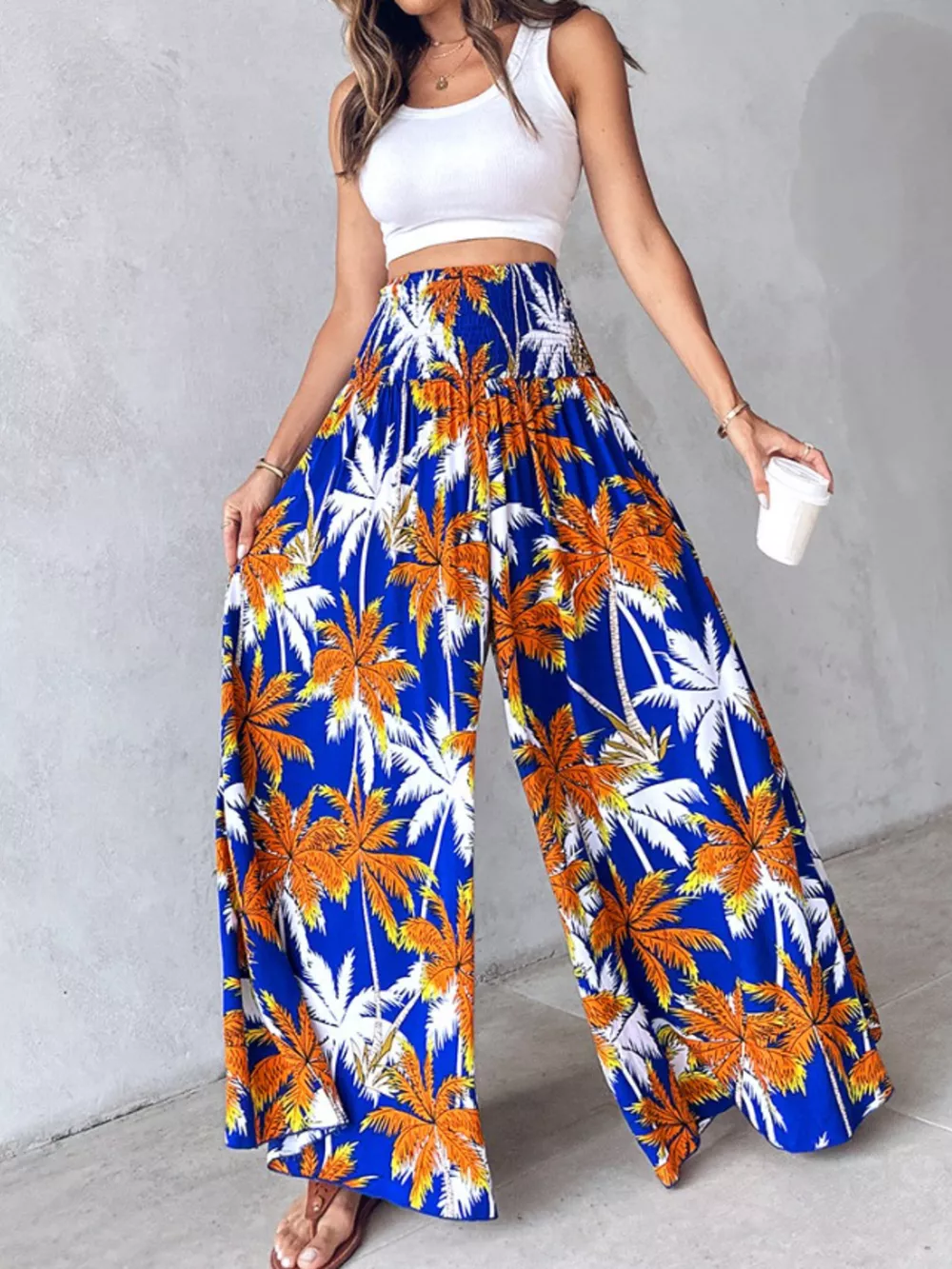 Printed Wide-Leg Pants, image 28