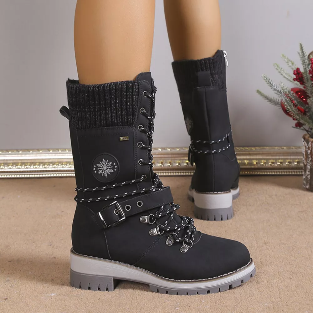 Lace Up Block Heel Boots, image 5