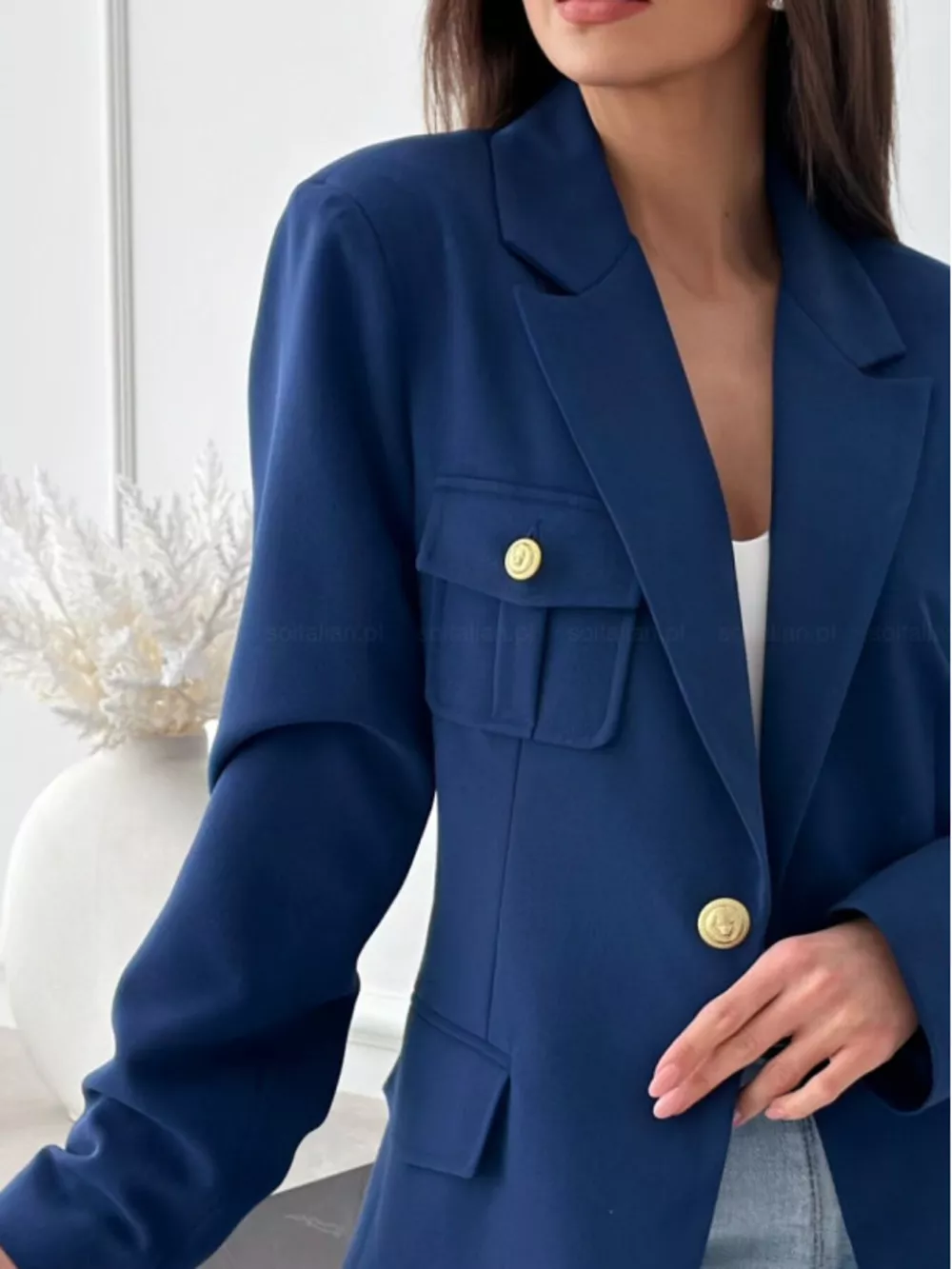 Lapel Collar One Button Blazer, image 22