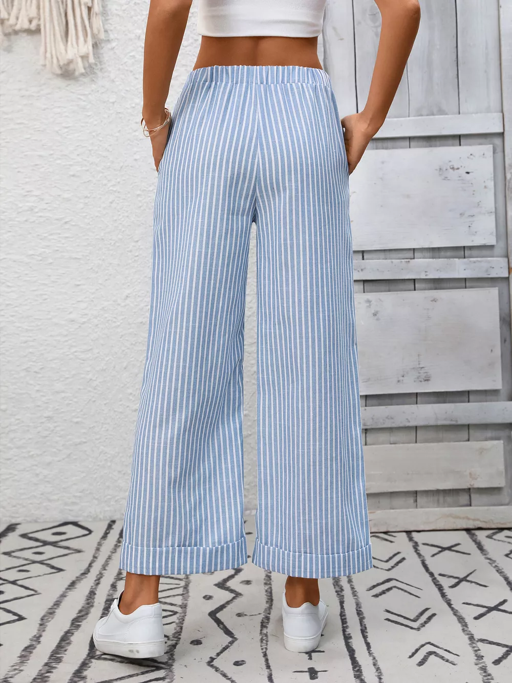 Striped Wide Leg Pants, image 6