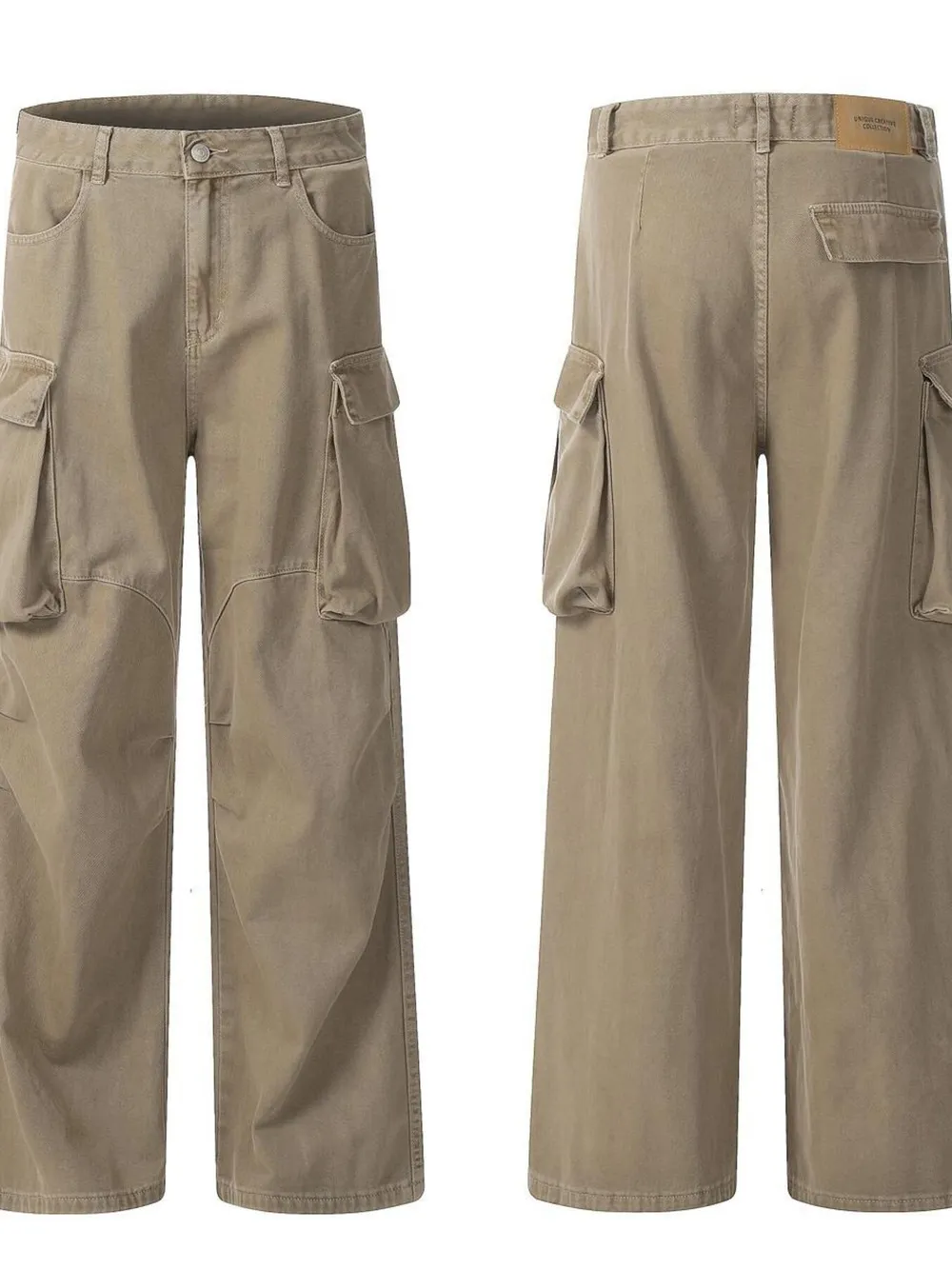 Men's Wide Leg Cargo Jeans, image 4