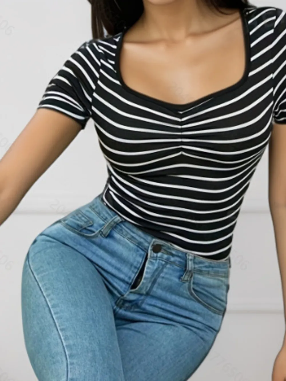 Striped Short Sleeve T-Shirt, image 6
