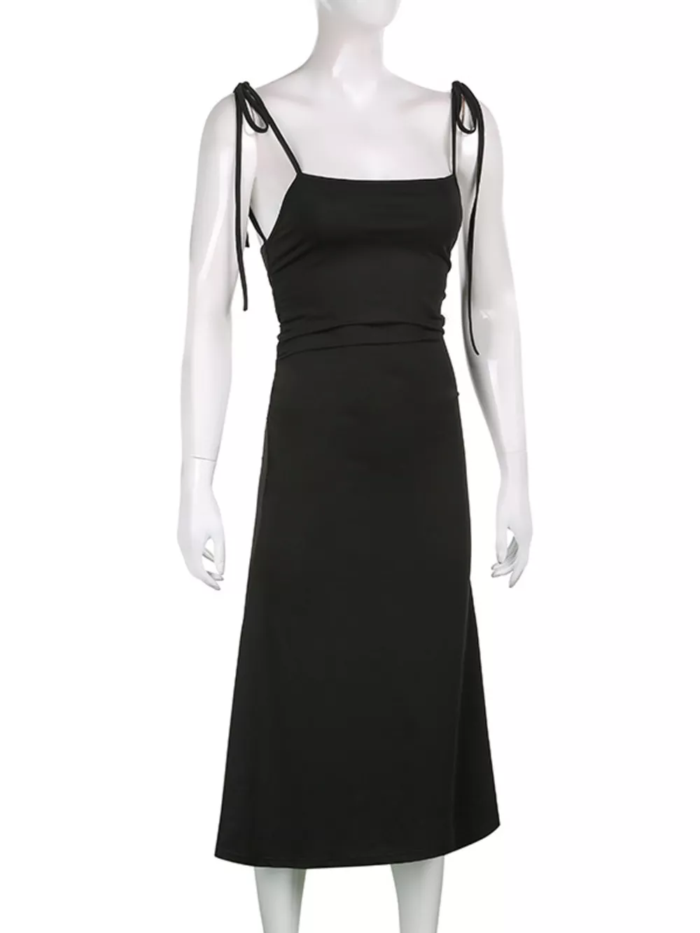 Ruched Tie Shoulder Midi Dress, image 9
