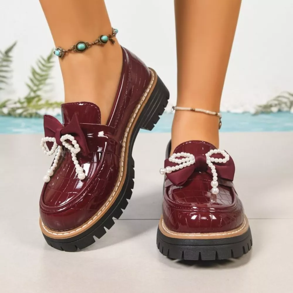 Round Toe Platform Loaferss, image 10