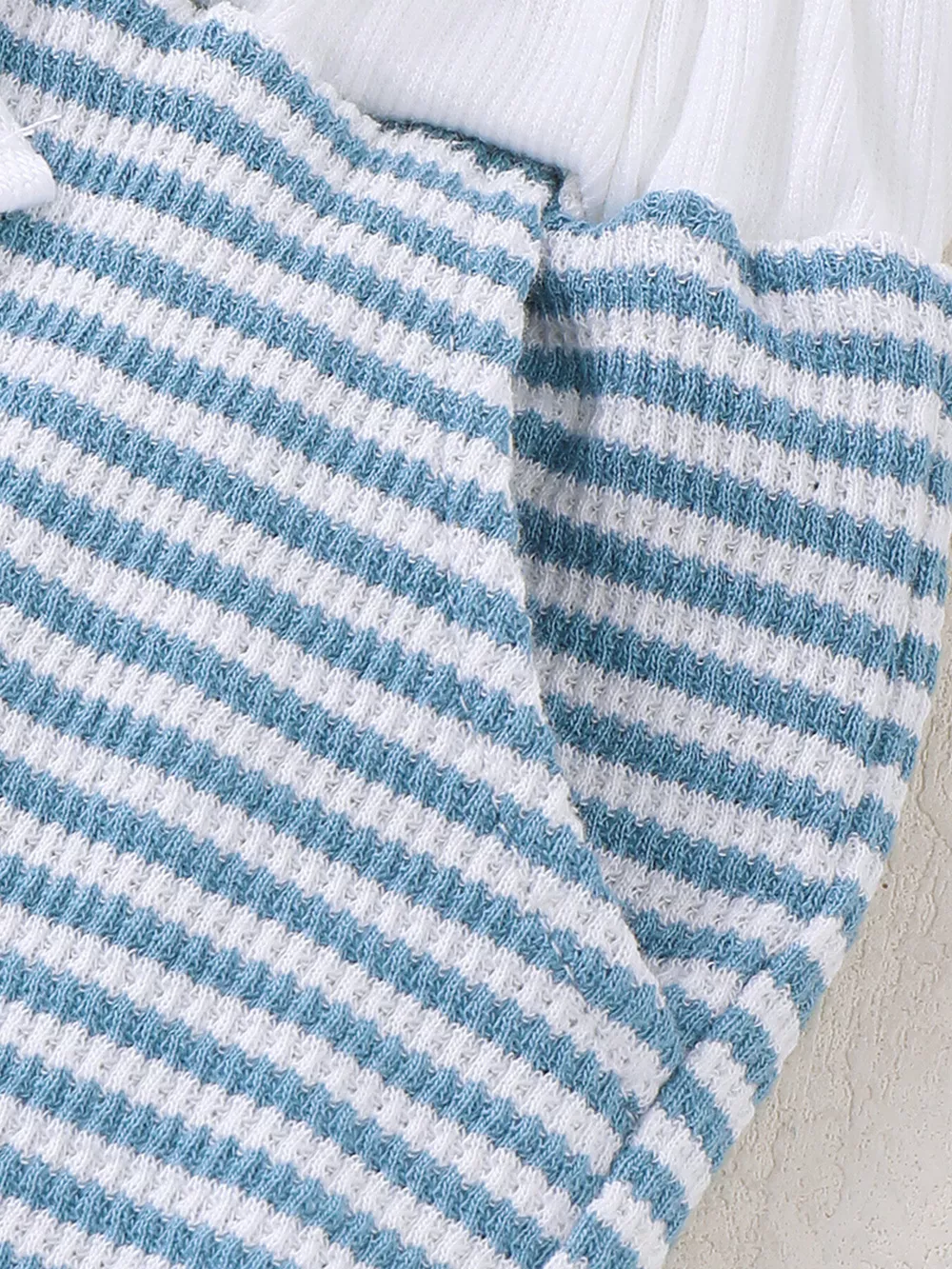 Children's Striped Letter Short Sleeve T-Shirt & Shorts Set, image 5