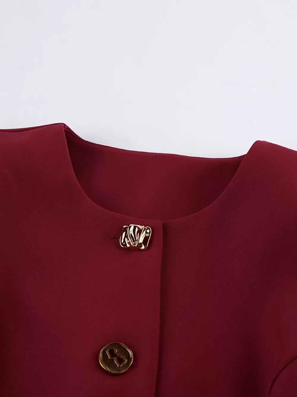 Button Up Peplum Blazer & Skirt Set, image 10