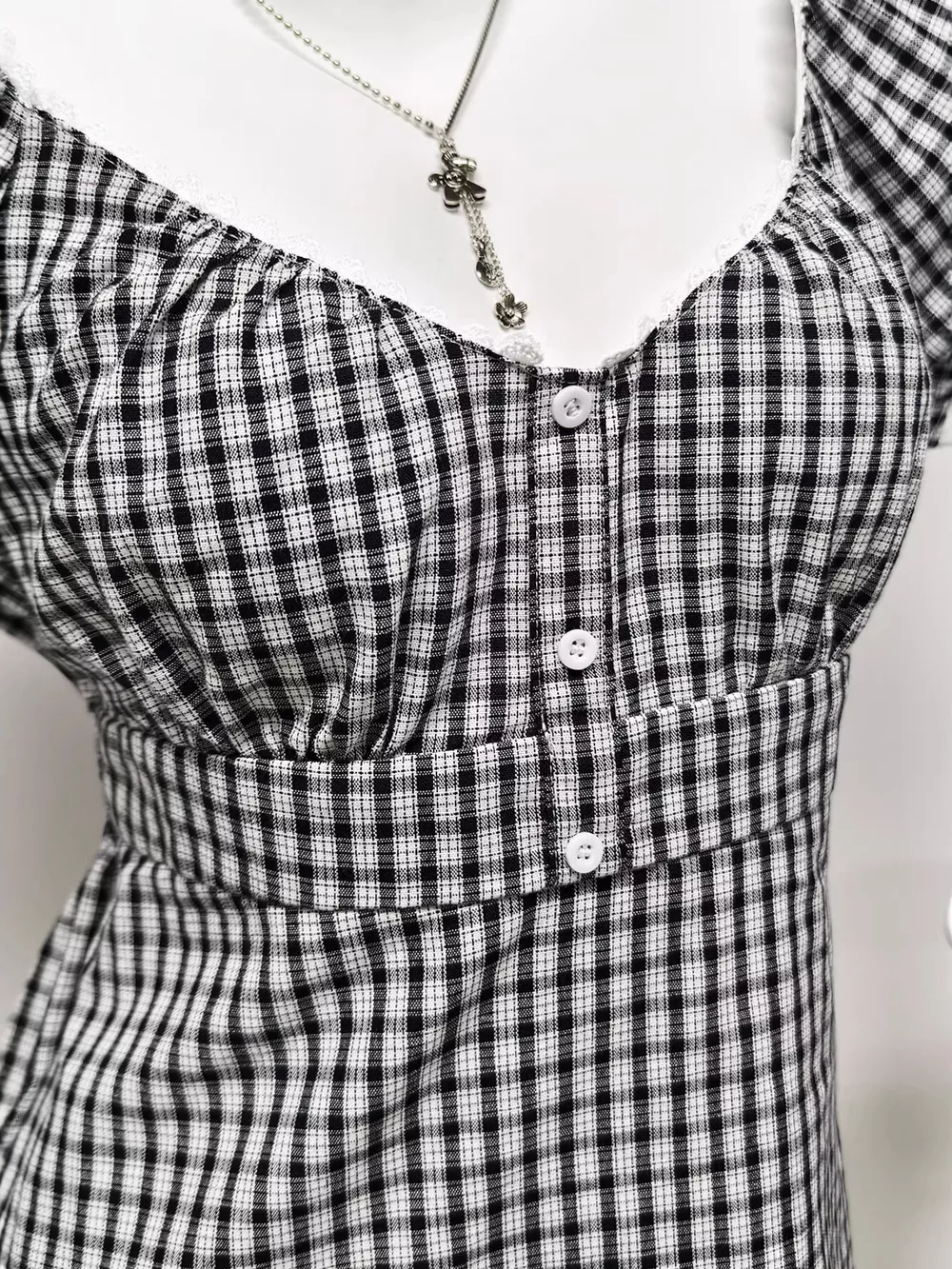 Plaid Short Sleeve Blouse, image 9