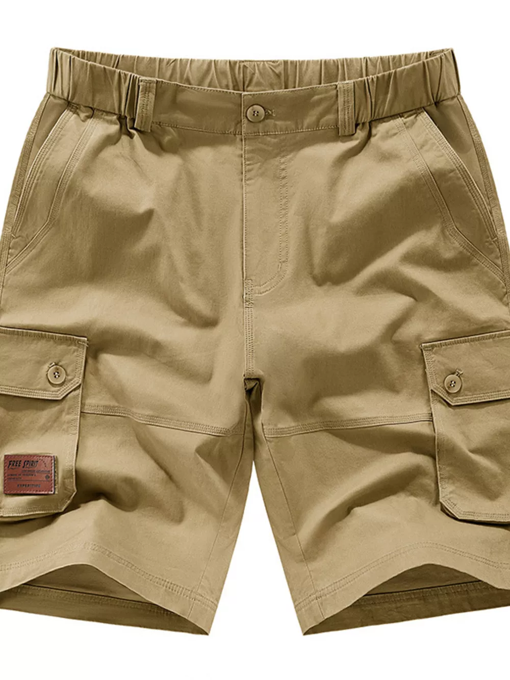 Men's Plus Size Pocketed Elastic Waist Shorts, image 3