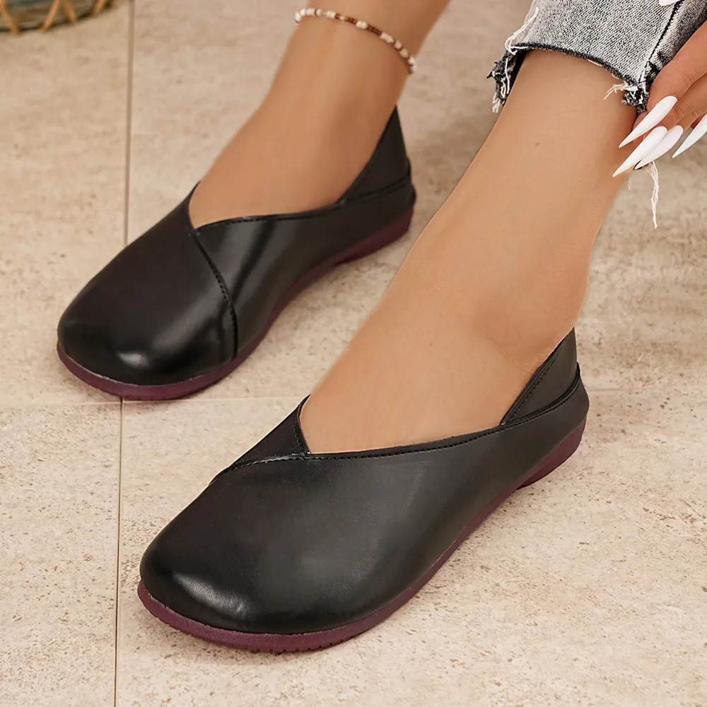 Round Toe Flats Slip-Ons, image 4