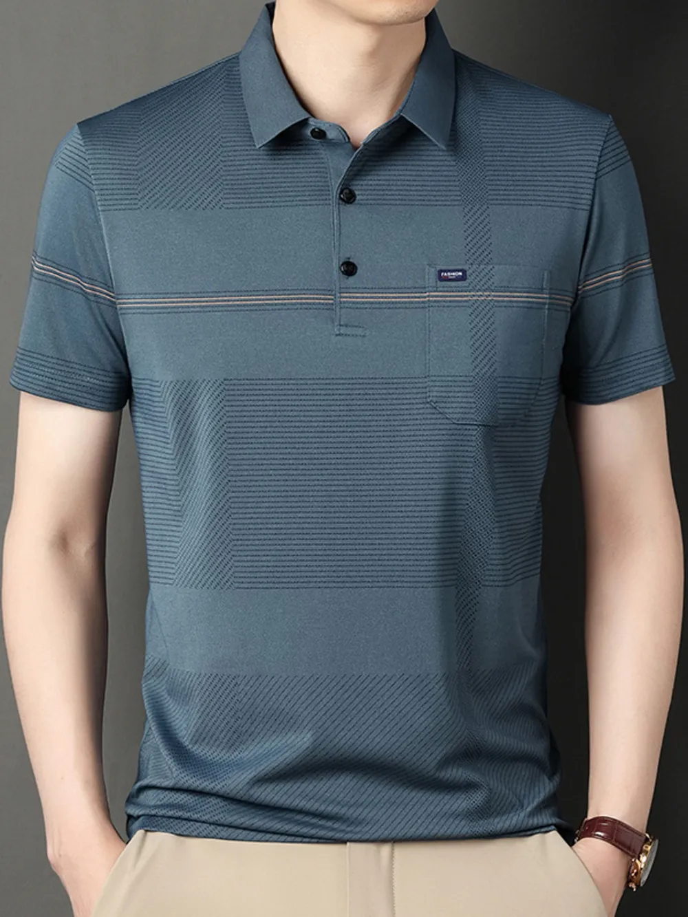 Men's Plus Size Breathable Short Sleeve Polo