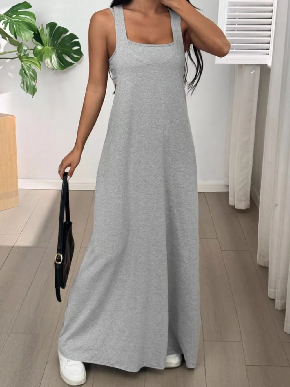 Scoop Neck Cami and Maxi Dress Set, image 5