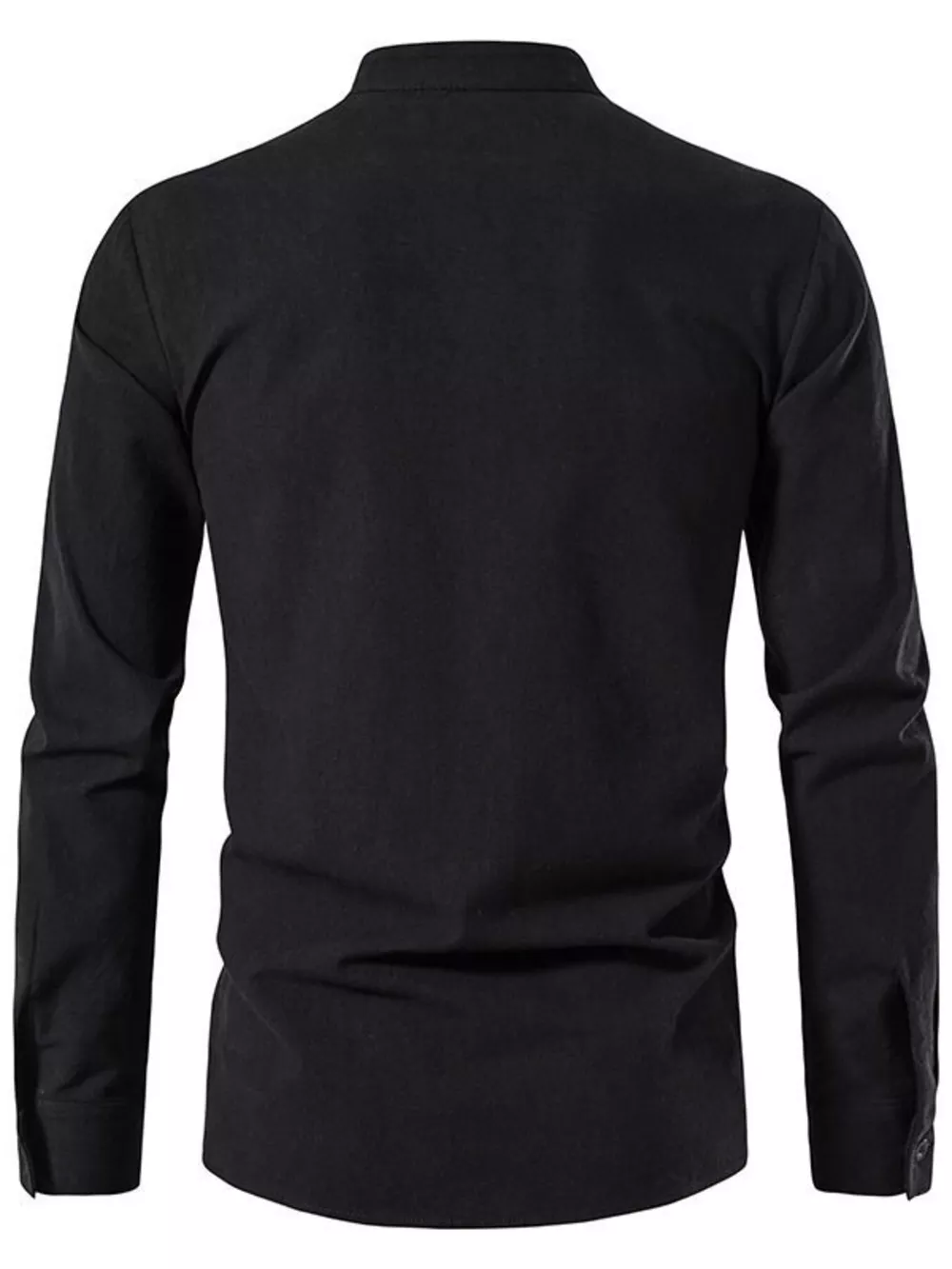 Men's Full Size Casual Lace-Up Long Sleeve Shirt Plus Size, image 7