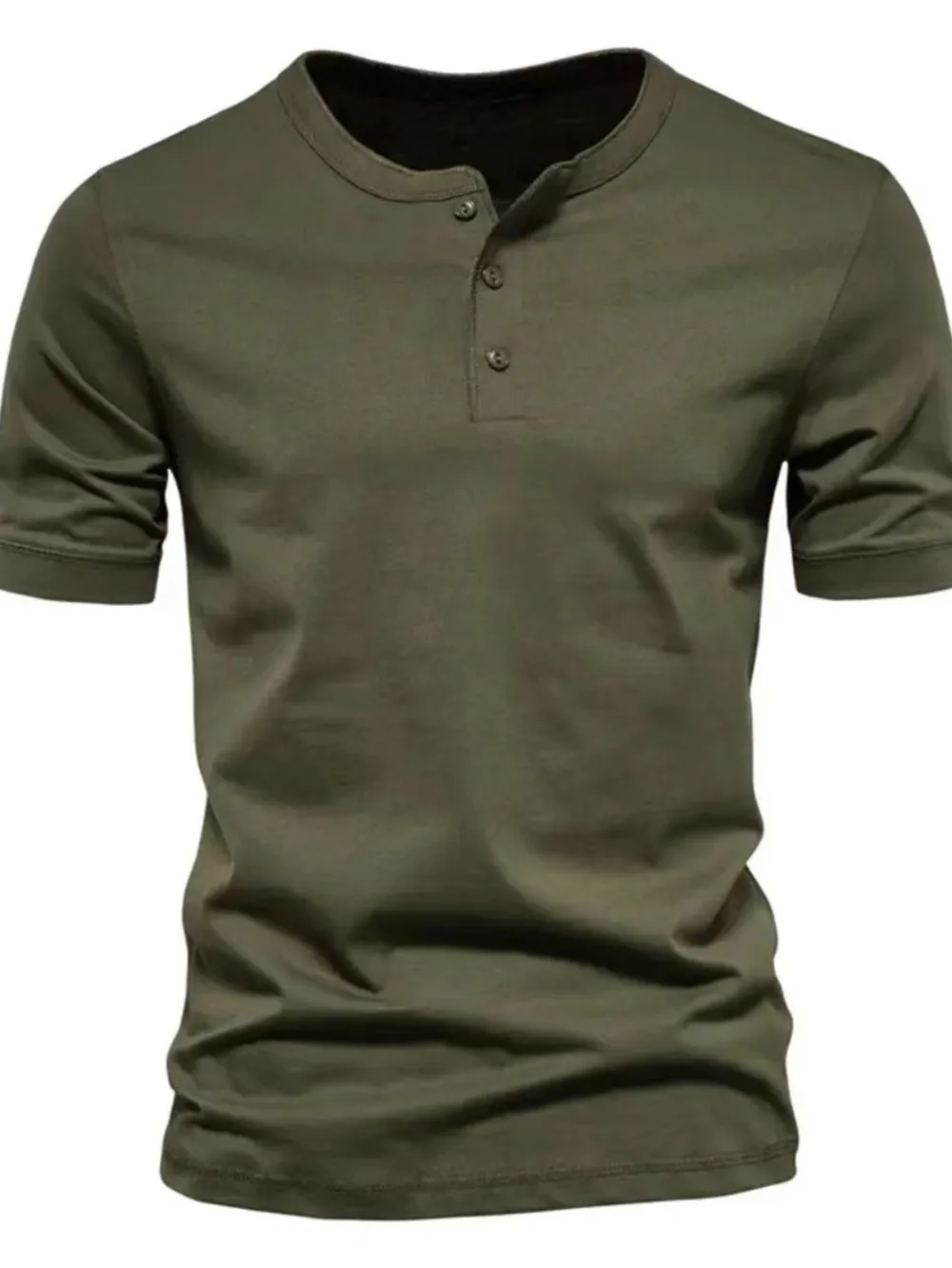 Men's Full Size Button Detail Short Sleeve Top Plus Size